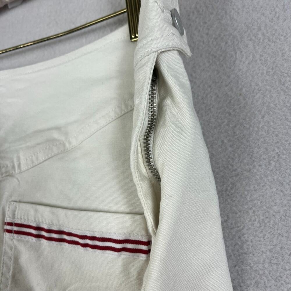 Pilcro Marseille Skort Size 26 White Contrasting Red Stripes Along Hem - Picture 4 of 13
